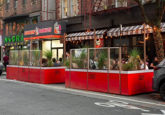 NYC seasonal outdoor dining structure by Re-ply - Half Pint NYC