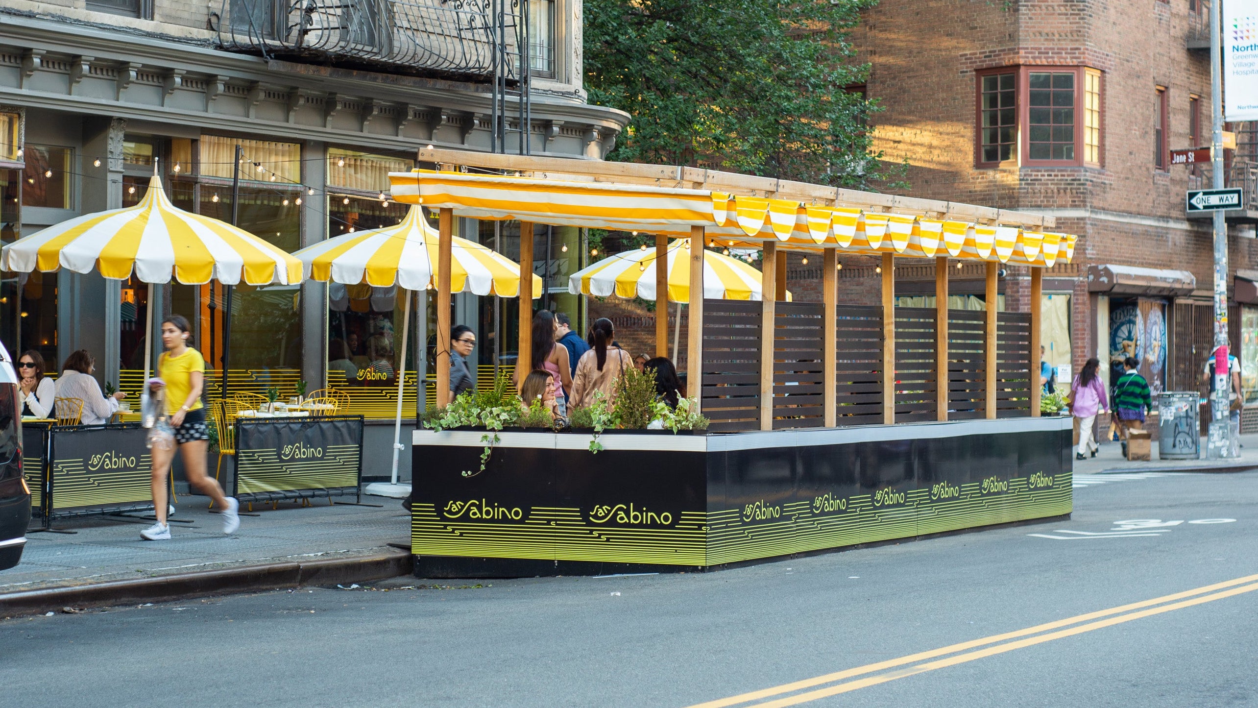 NYC seasonal outdoor dining structure by Re-ply - San Sabino